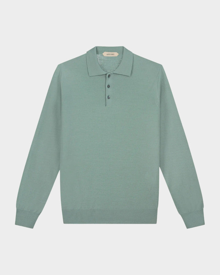 CANNES - PISTACHE LUXURY POLOSWEATER