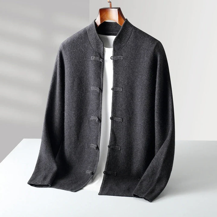 Cashmere Atelier Mandarin Collar Cardigan