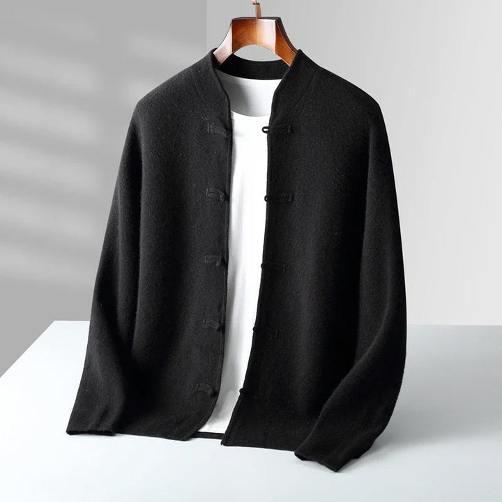 Cashmere Atelier Mandarin Collar Cardigan