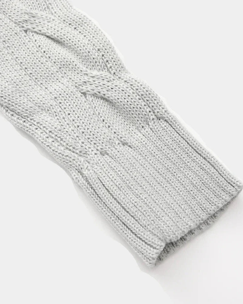 GENÈVE - GREY HALFZIP SWEATER