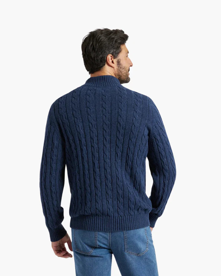 GENÈVE - NAVY HALFZIP SWEATER