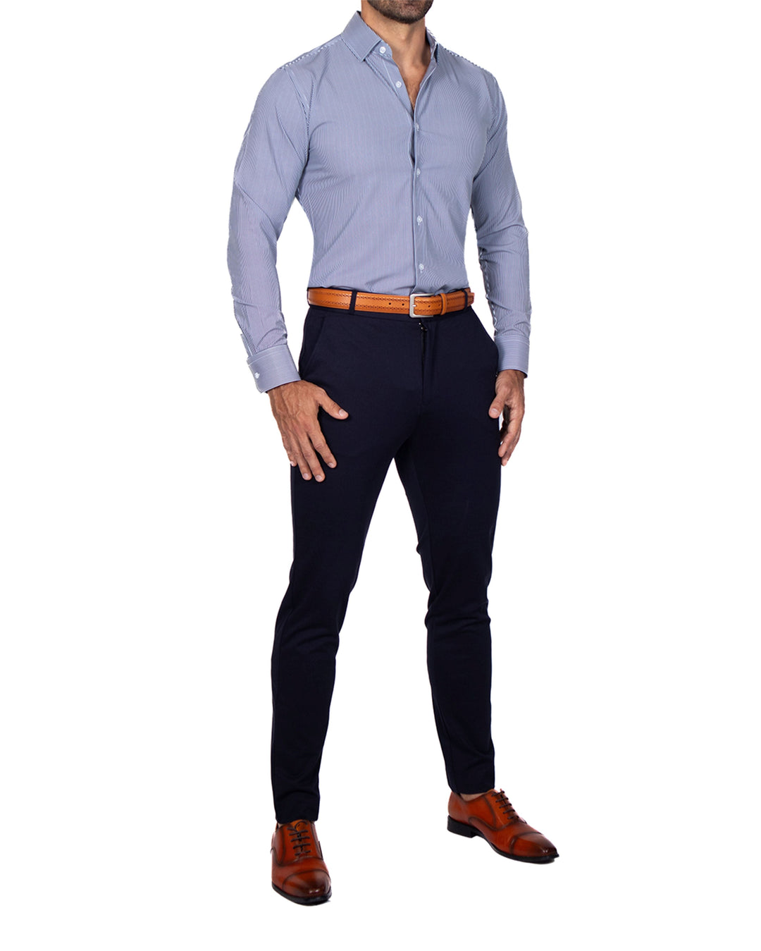 "The Hugo" Navy Pinstripe