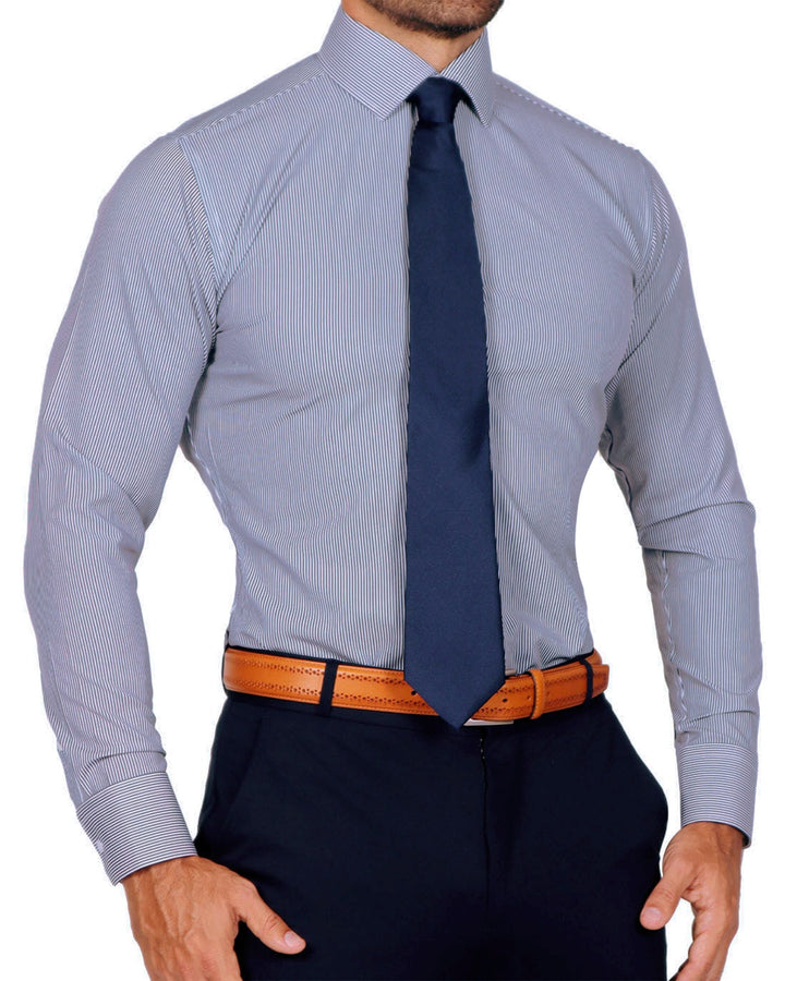 "The Hugo" Navy Pinstripe