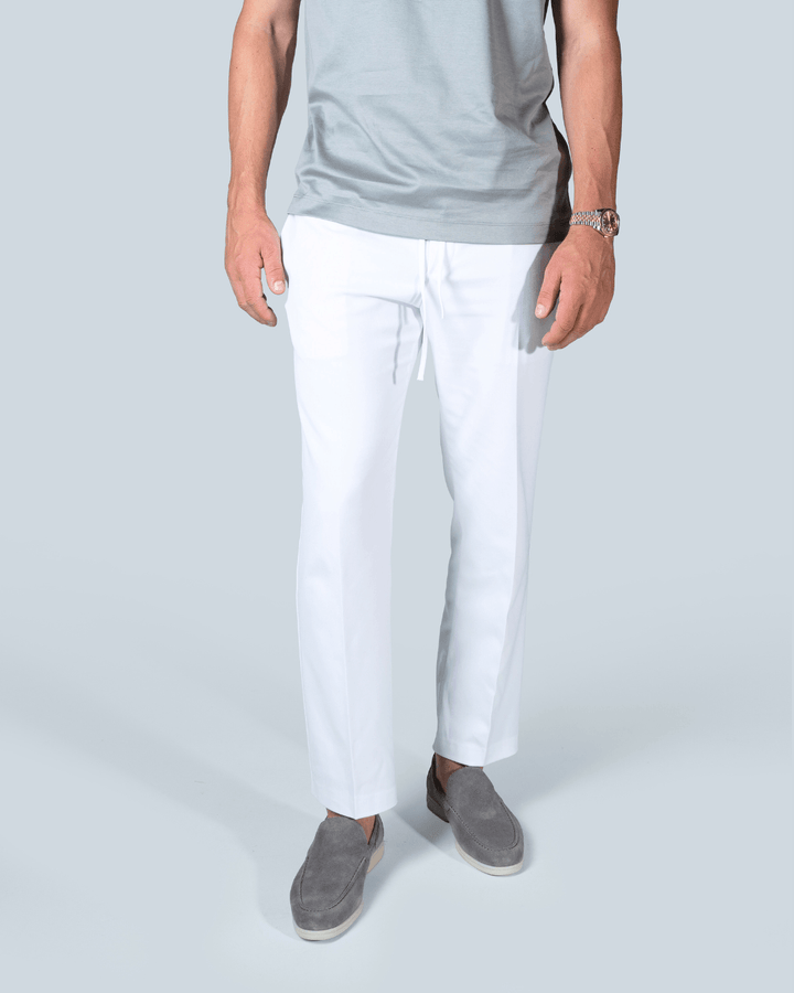 MARBELLA - WHITE CASUAL PANTS