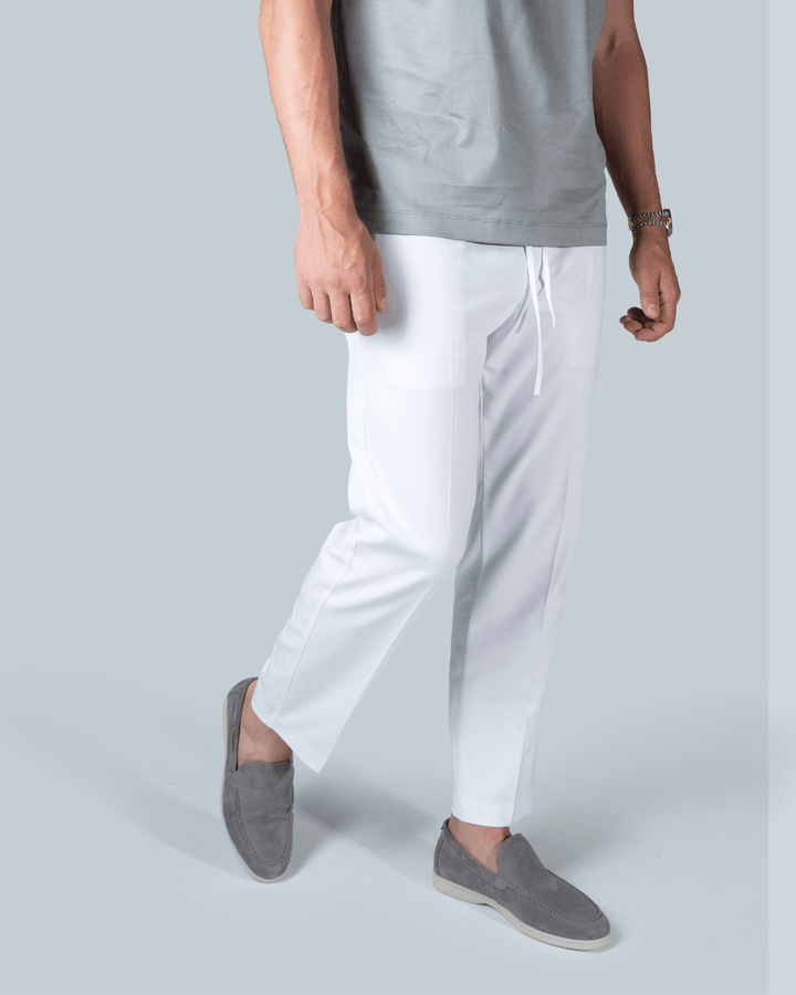 MARBELLA - WHITE CASUAL PANTS