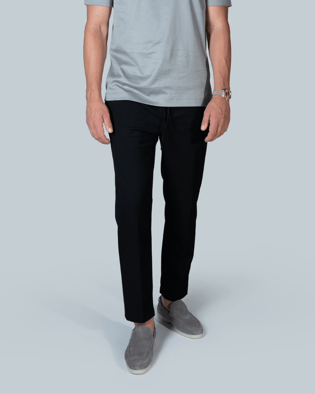 MARBELLA - BLACK CASUAL BROEK