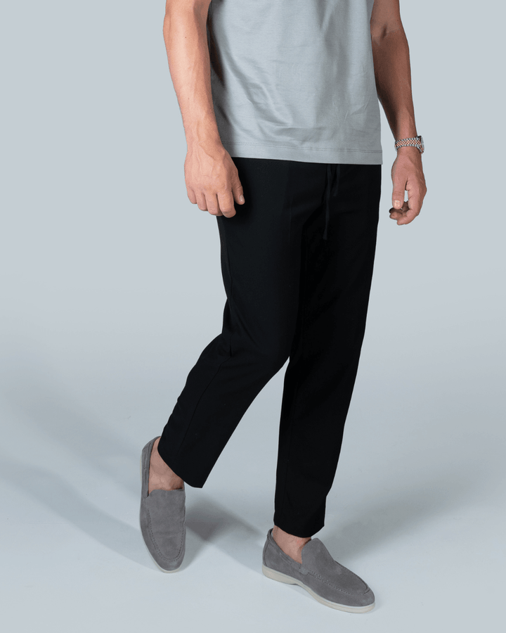 MARBELLA - BLACK CASUAL BROEK