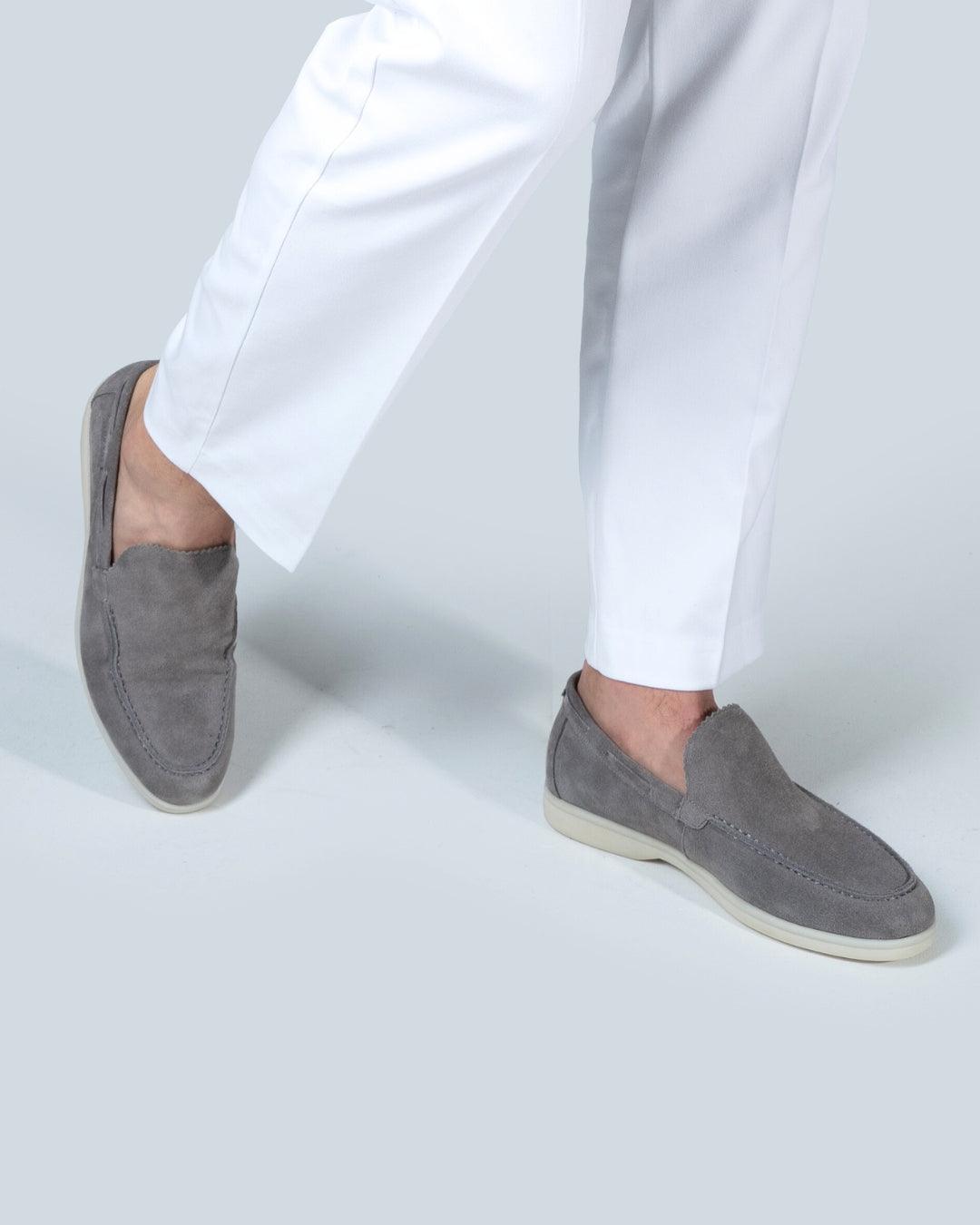 MONACO - GREY SUÈDE YACHT LOAFERS