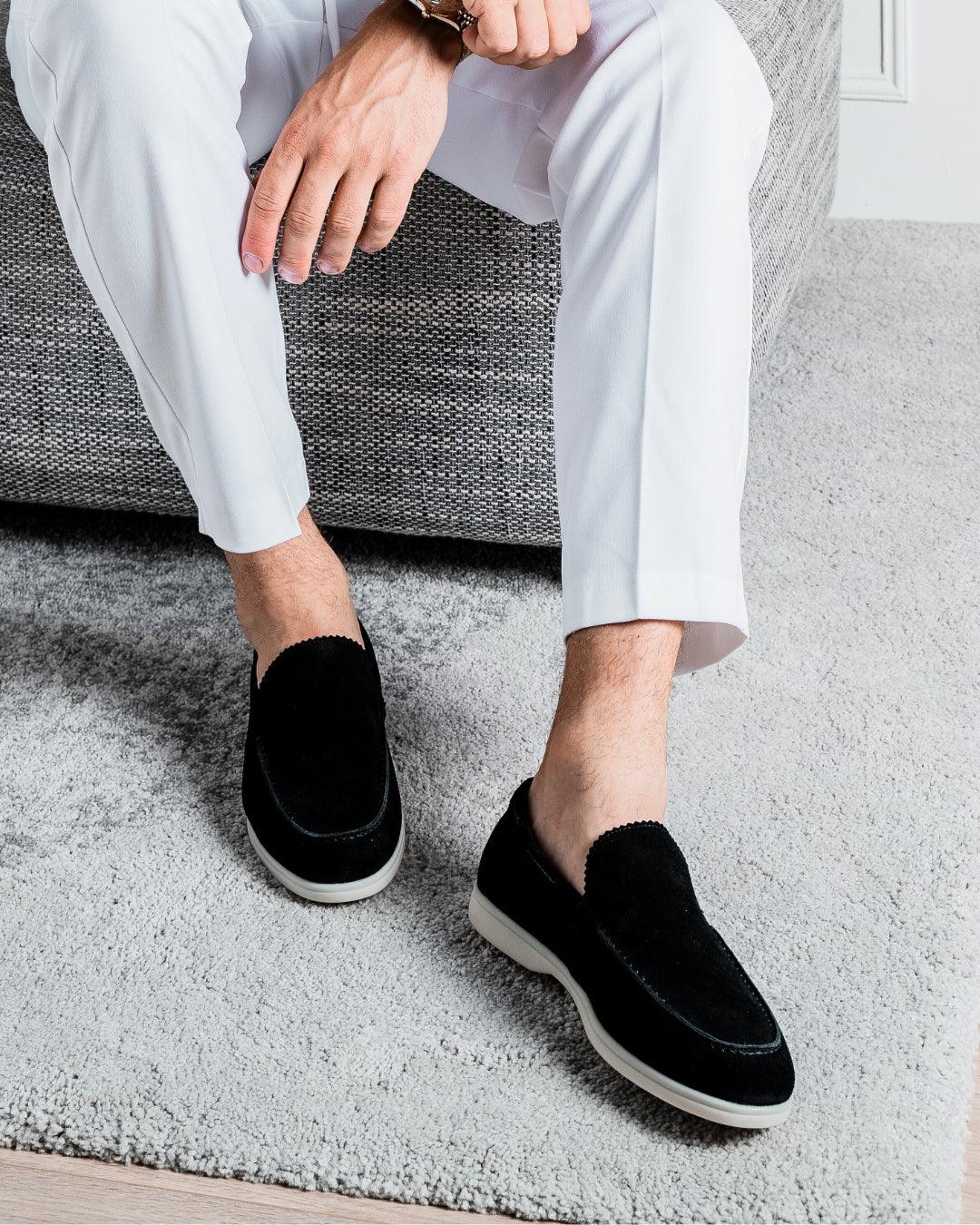 MONACO - BLACK SUÈDE YACHT LOAFERS