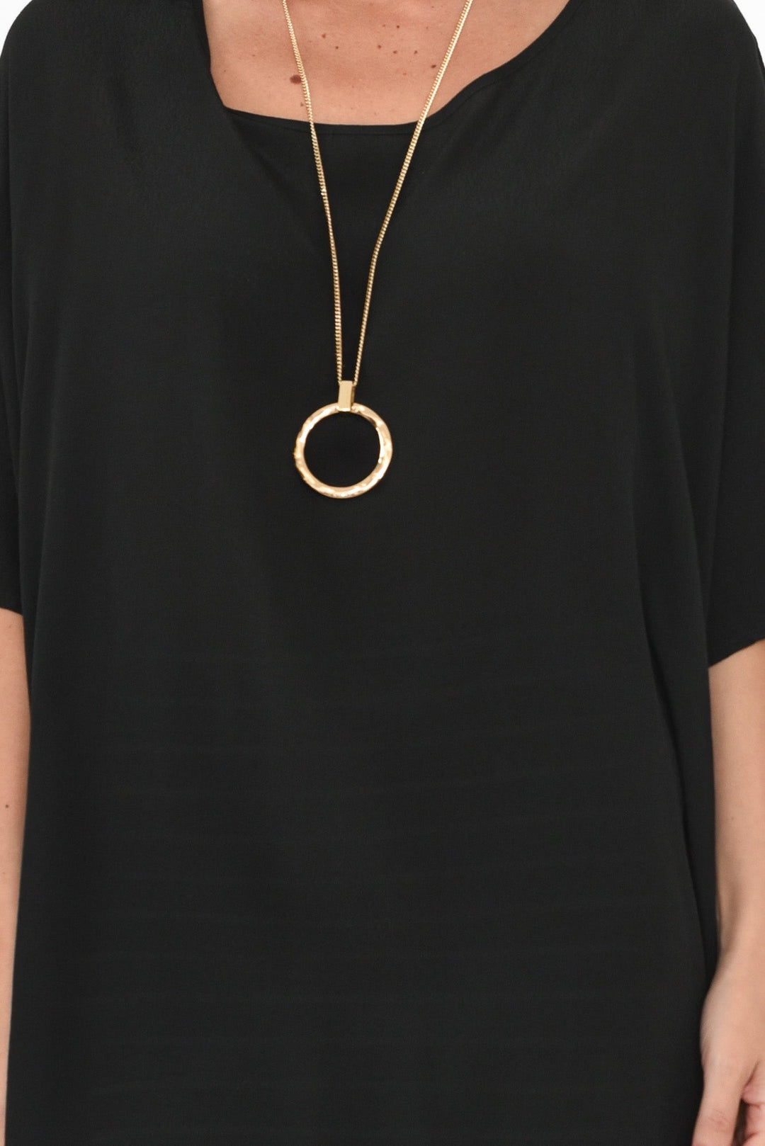 Mali Black Drape Top