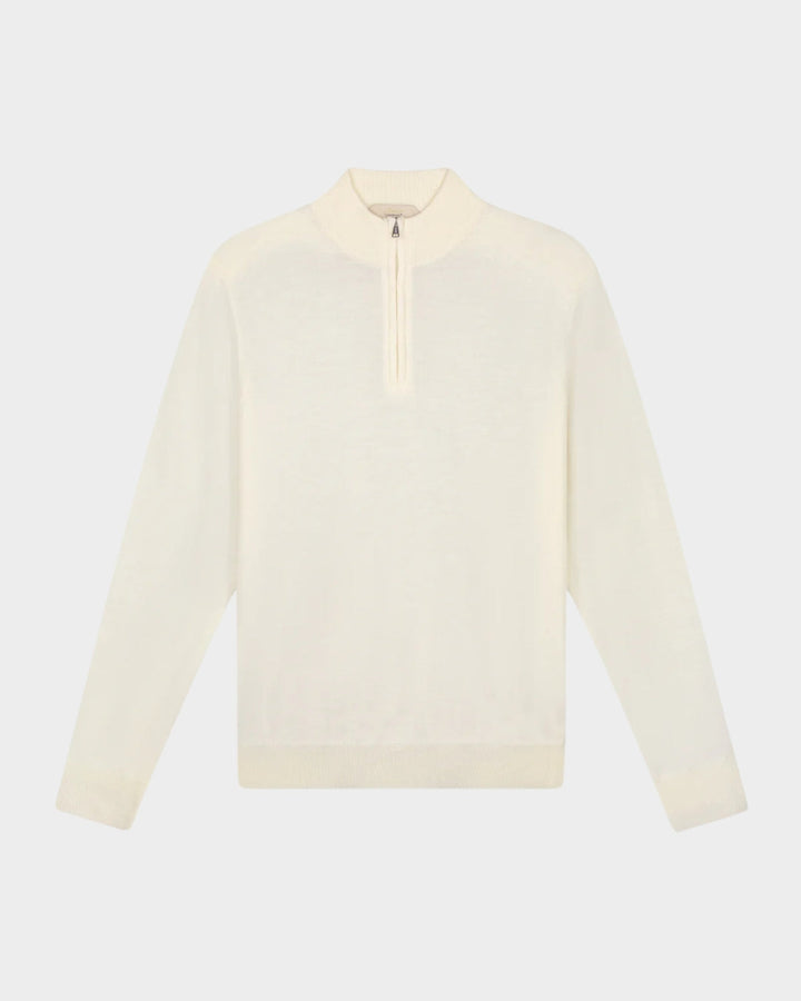 MARSEILLE - BEIGE MERINO HALFZIP SWEATER