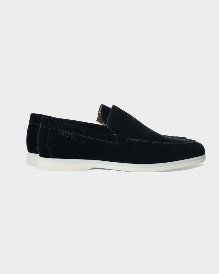 MONACO - BLACK SUÈDE YACHT LOAFERS