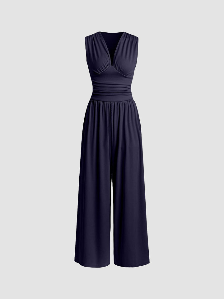 CHARITY – Chic Sleeveless Wide-Leg Jumpsuit