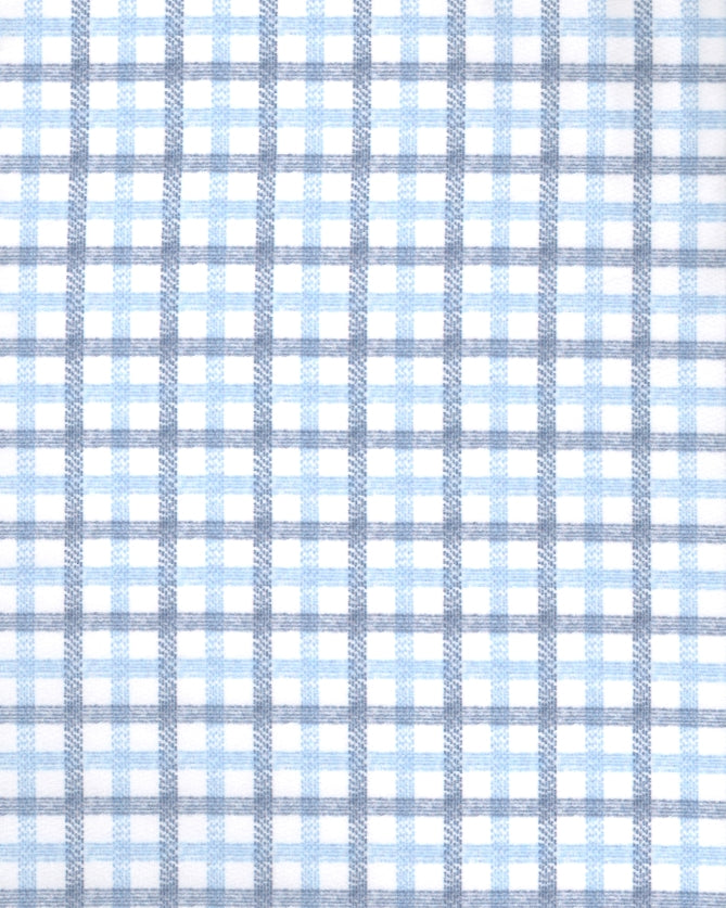 "The Sidney" Light Blue, White & Navy Faded Check