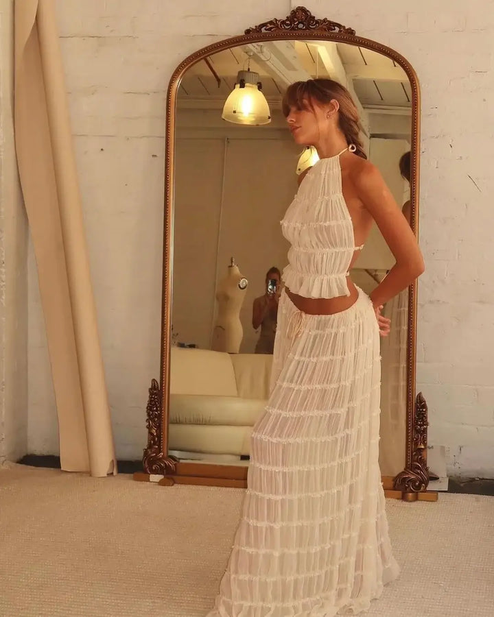 Valerie two-piece set with frill details