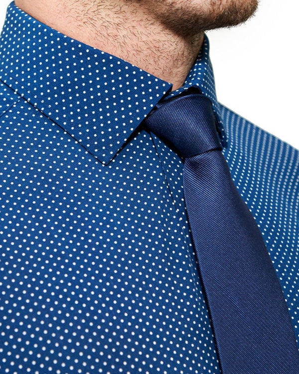 "The Boylston" Navy with White Polka Dots