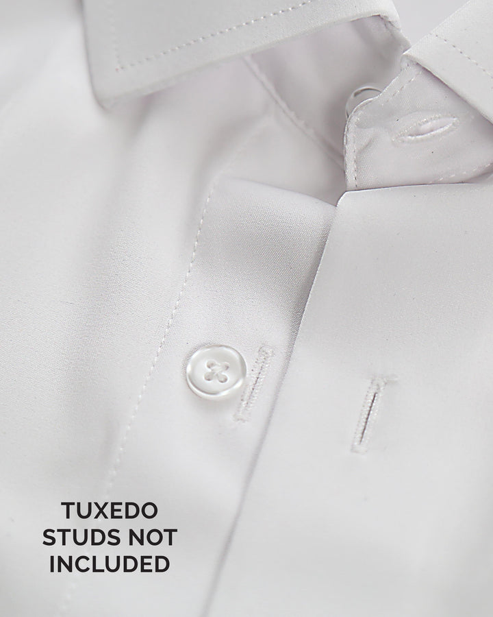 The Solid White Tuxedo Shirt