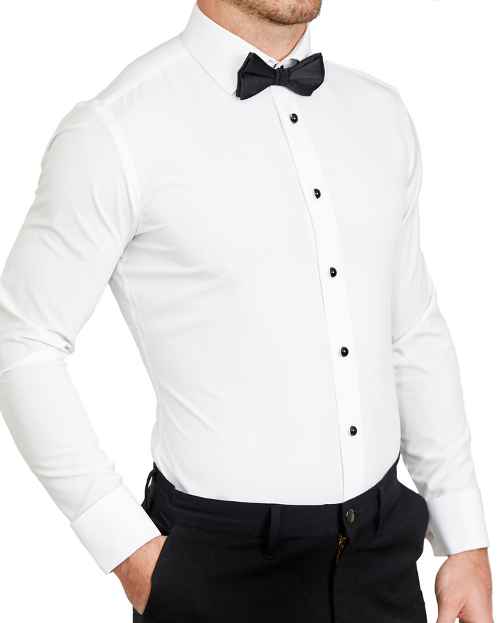 The Solid White Tuxedo Shirt