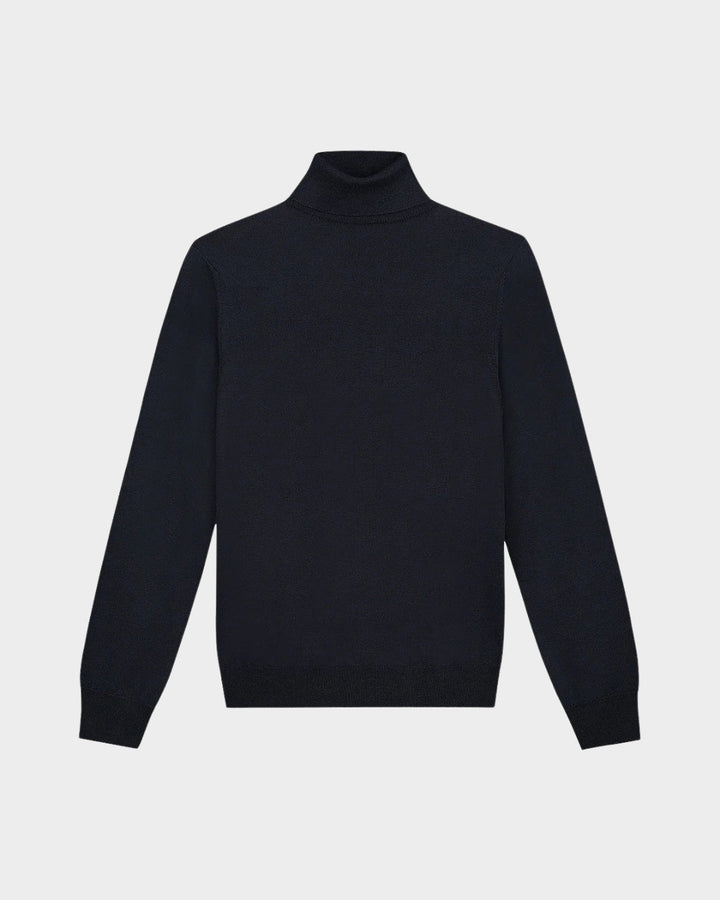 ZURICH - NAVY MERINO TURTLENECK