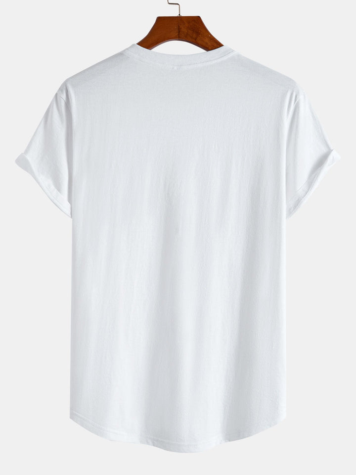 Basis Katoenen Boog Hem T-Shirt