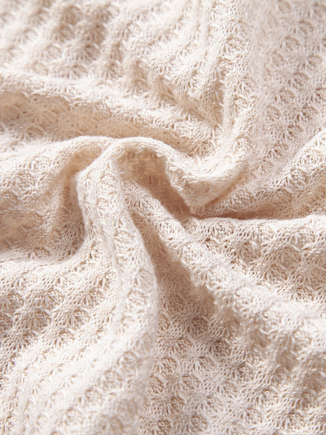 Short Sleeve Knitted Waffle Cuban Shirt & Straight Linen Pants