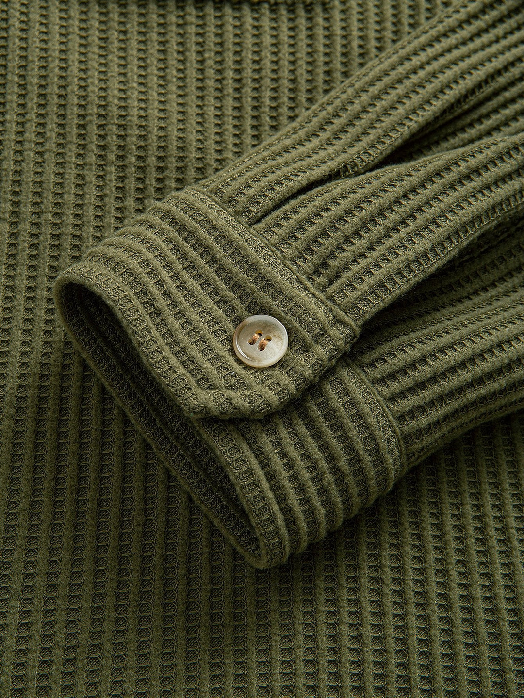 Dubbele Pocket Waffle Knopshirt