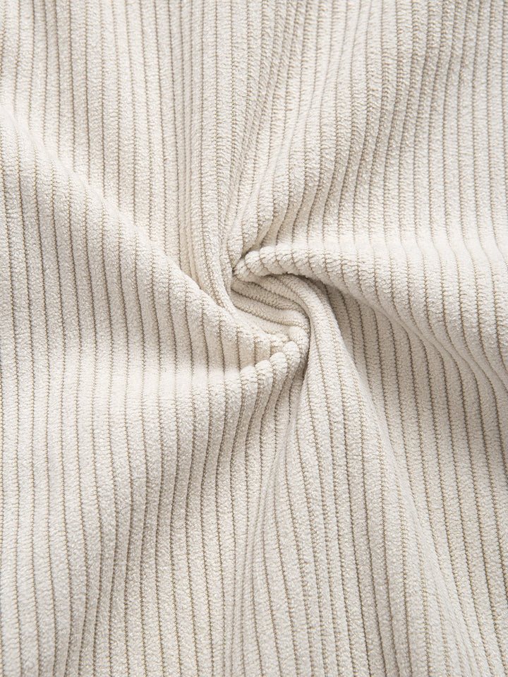 Corduroy Stand-Up Collar Shirt