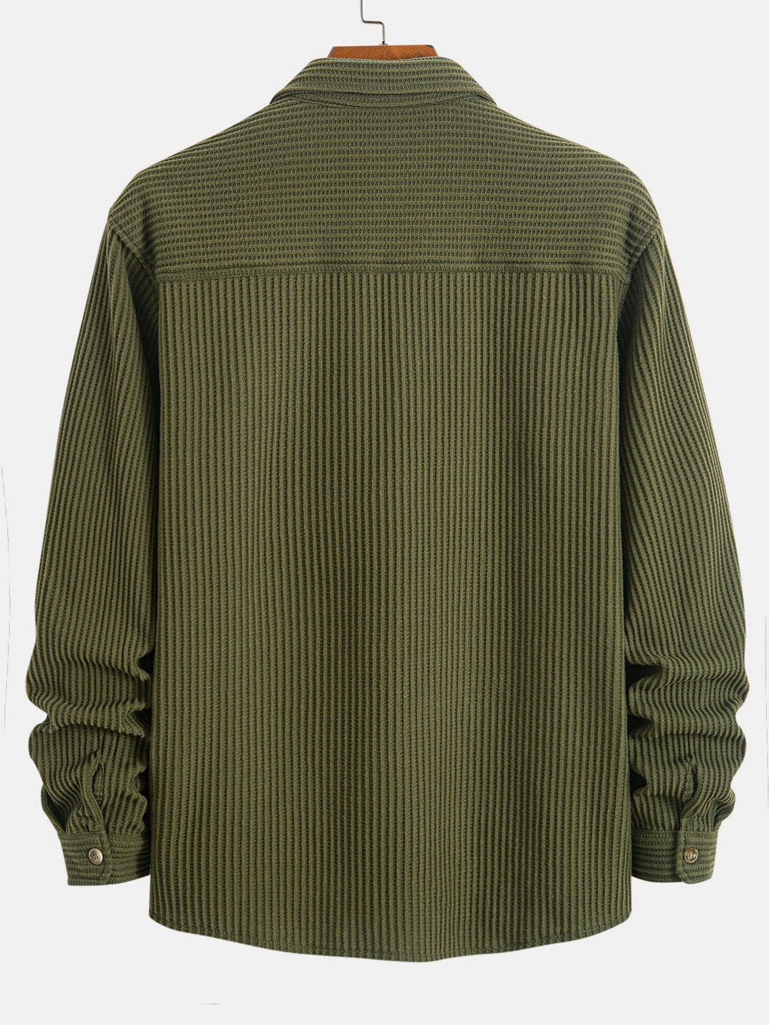 Dubbele Pocket Waffle Knopshirt