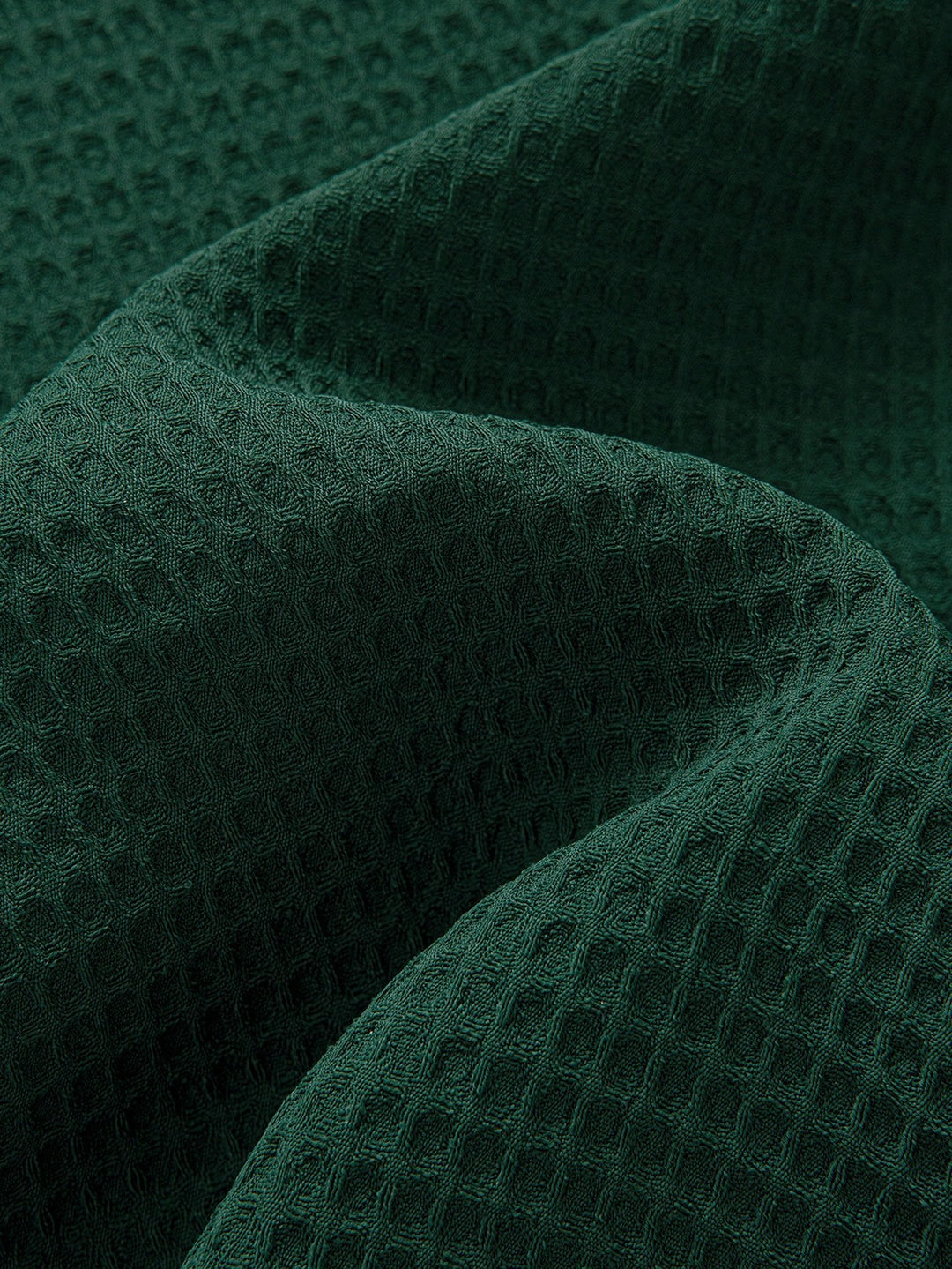 Long Sleeve Waffle Cuban Collar Shirt