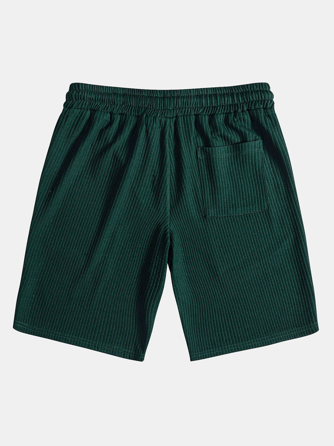 Muscle Fit Ribbed Stand-Up Collar Shirt & Shorts