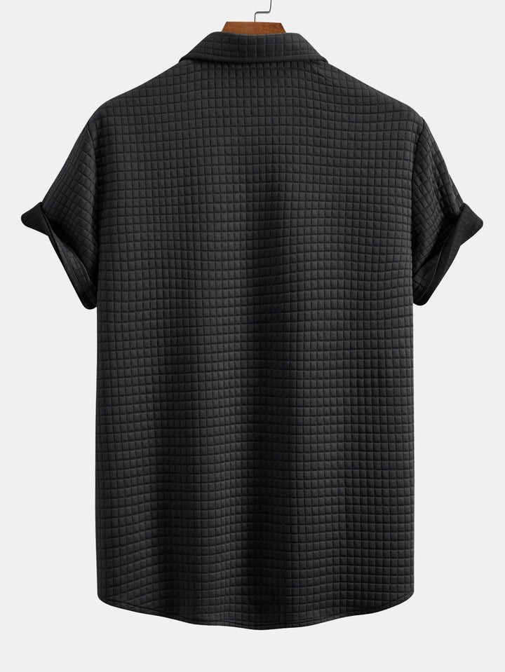 Short Sleeve Waffle Shirt & Drawstring Waffle Joggers