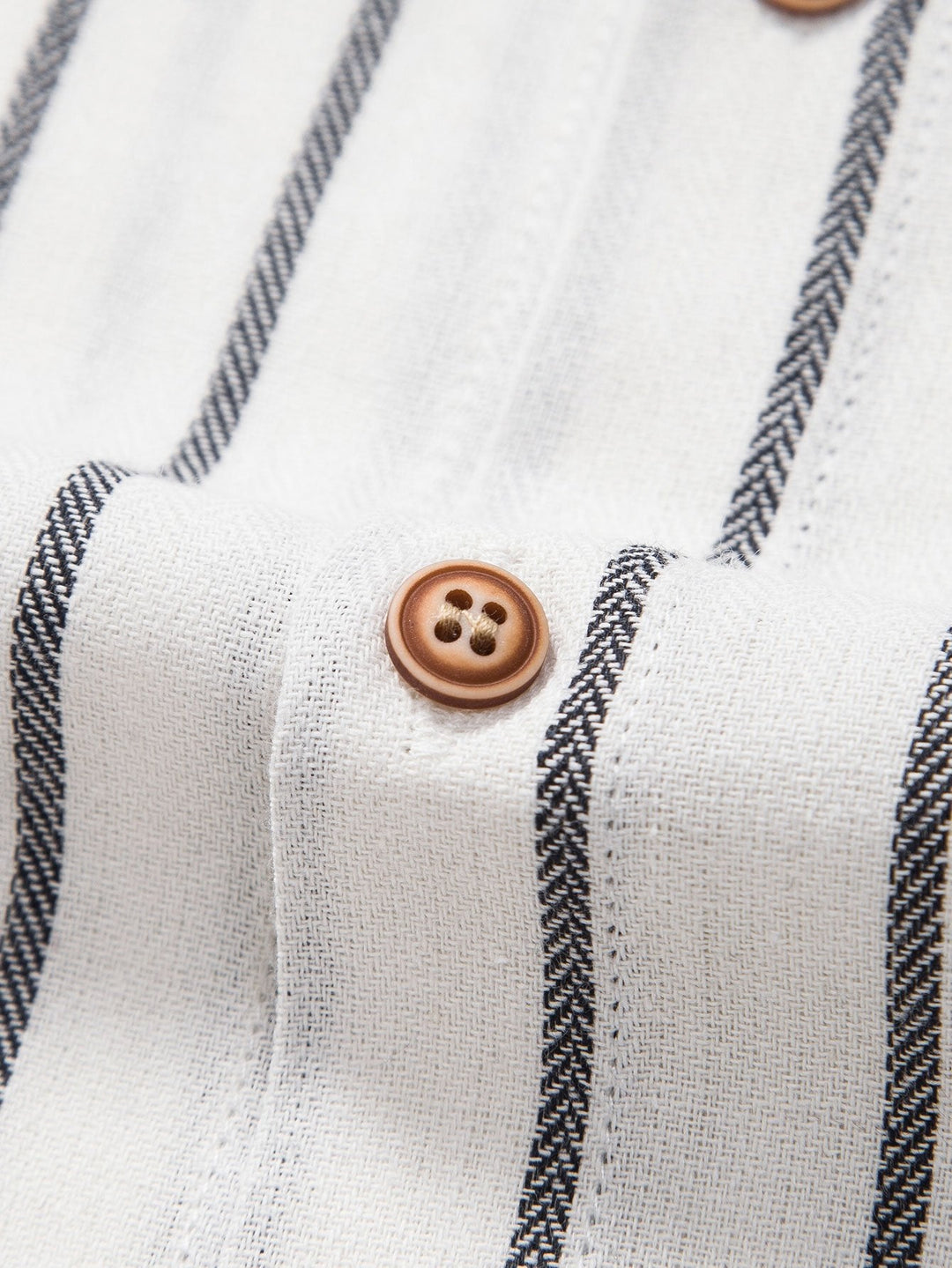 Cotton Blend Striped Button-Down Shirt
