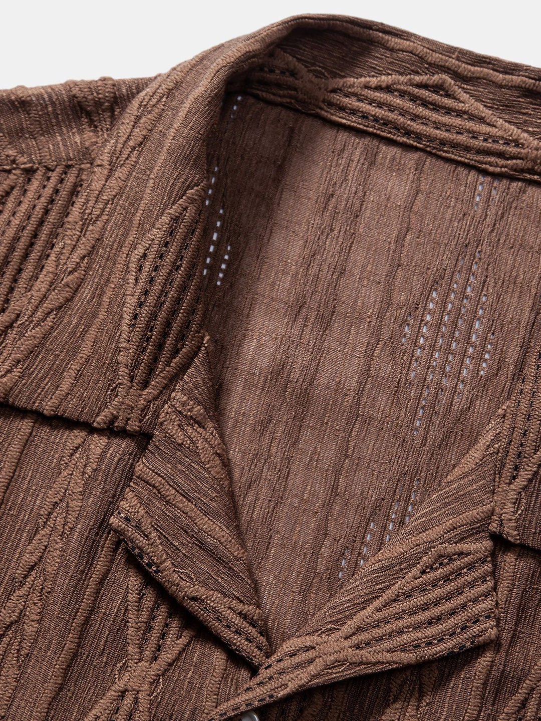 Geometric Jacquard Cuban Shirt & Straight Linen Pants