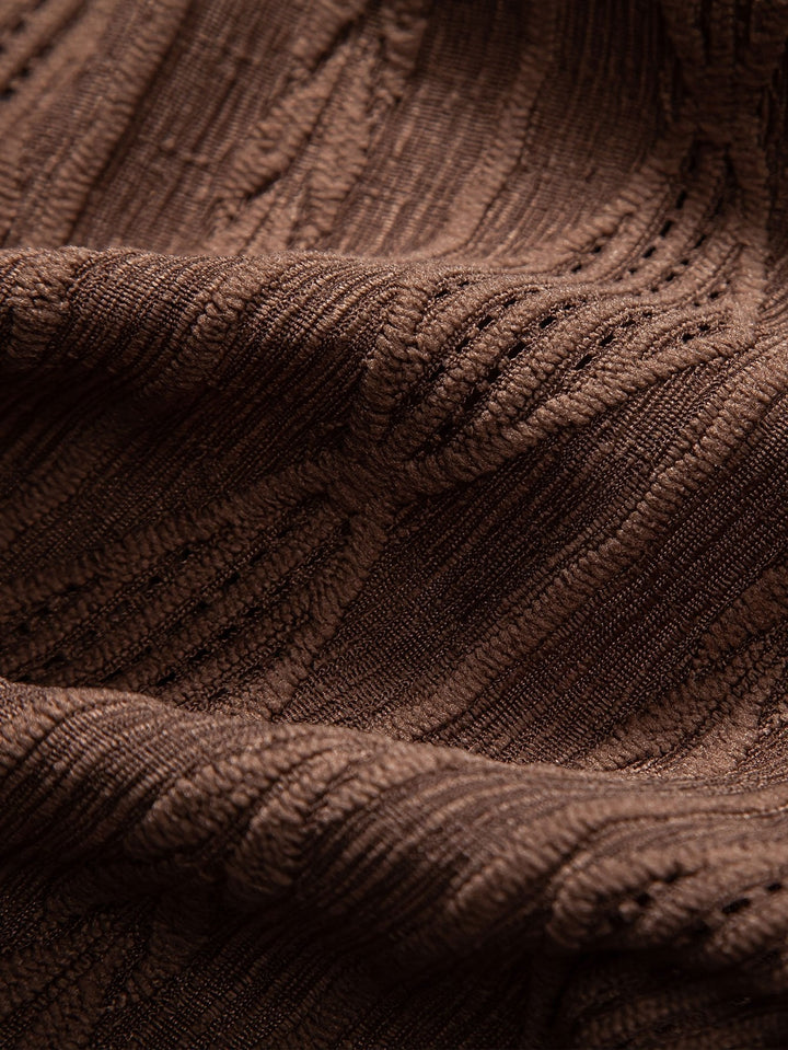 Geometric Jacquard Cuban Shirt & Straight Linen Pants