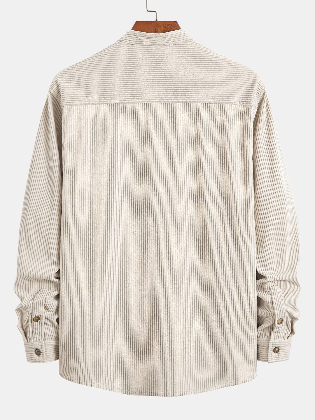 Corduroy Stand-Up Collar Shirt