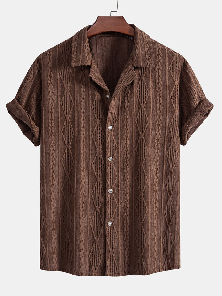 Geometric Jacquard Cuban Shirt Success