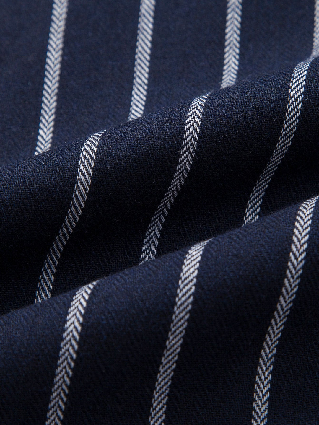 Cotton Blend Striped Button-Down Shirt